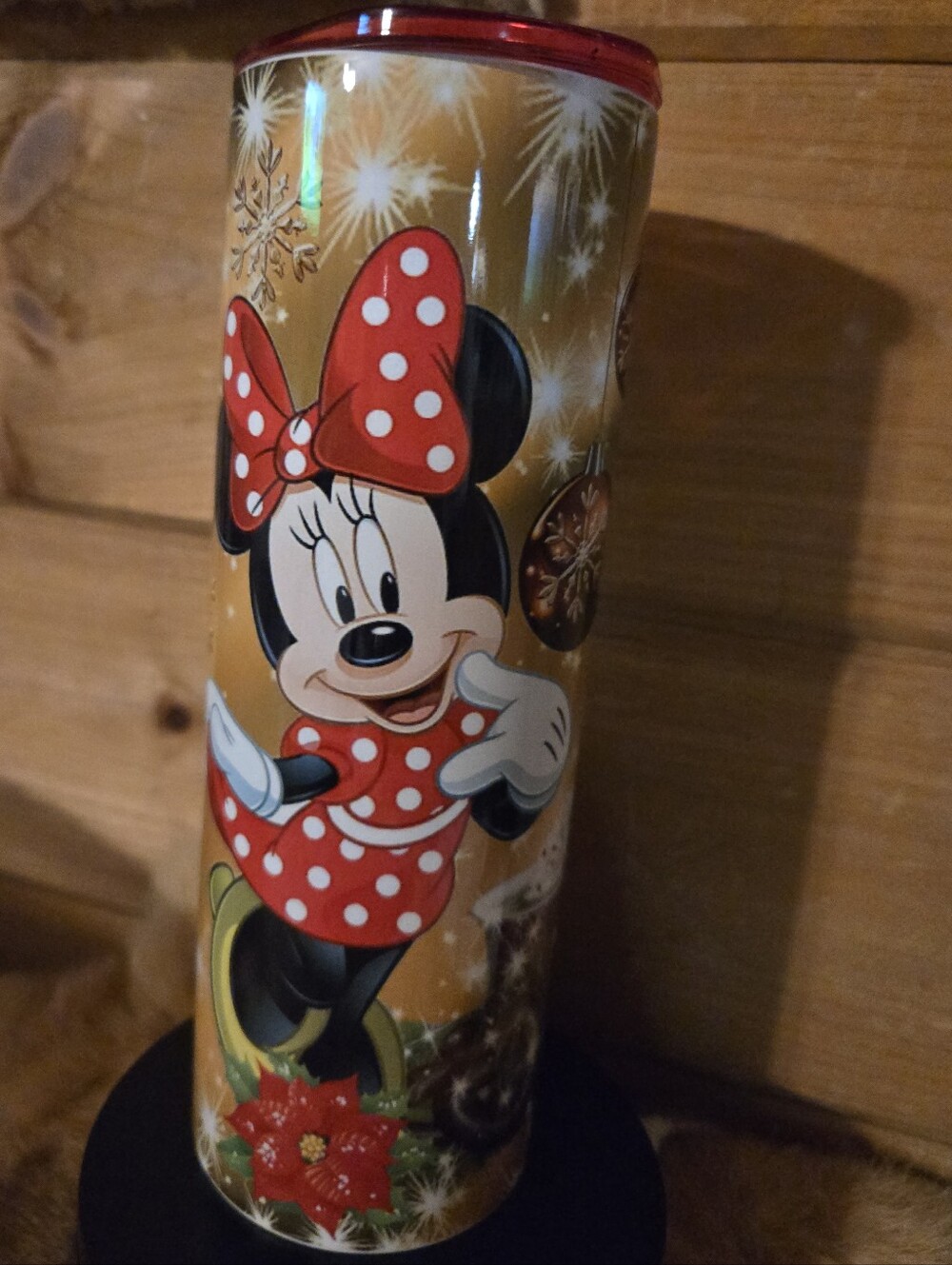 Holiday Festive Gold and Red Festive Tumbler NIB